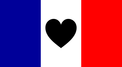 [French flag with a heart]